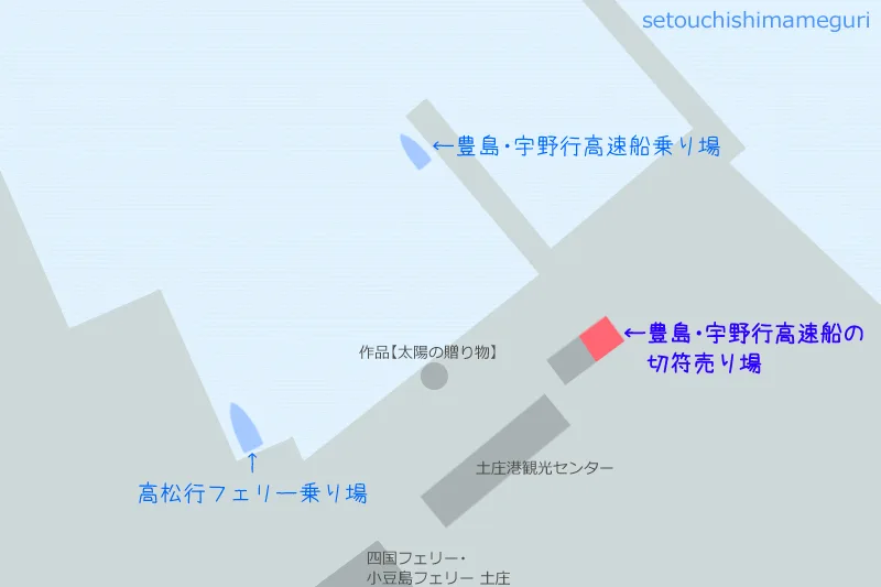 小豆島 土庄港の地図