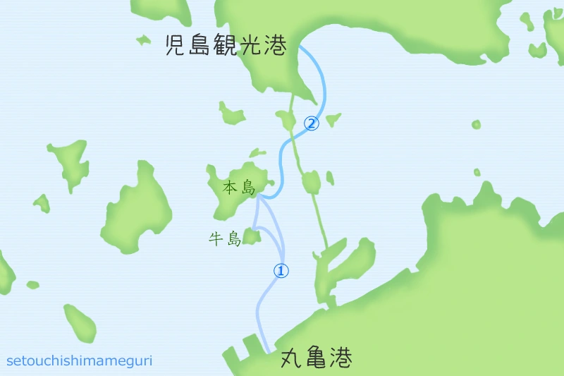 本島への船の航路