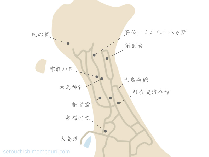 大島の地図 施設マップ