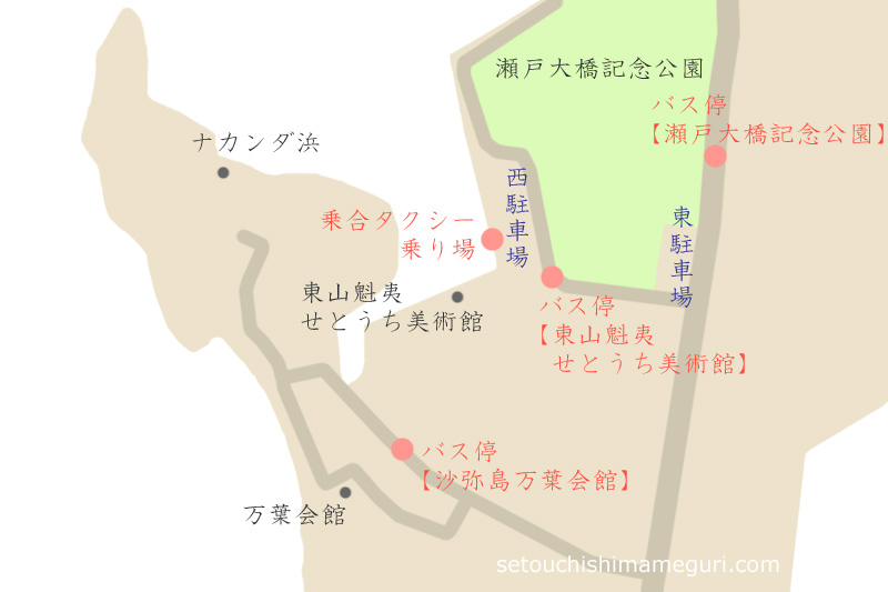 沙弥島の地図