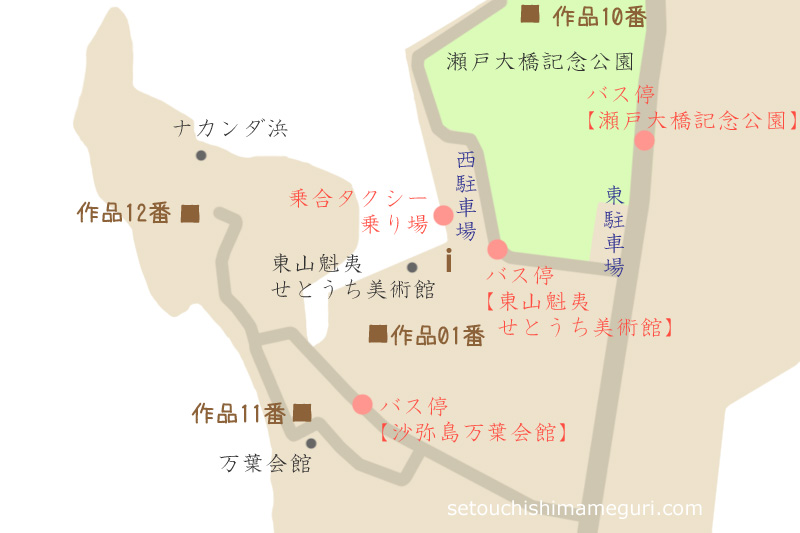 沙弥島の地図
